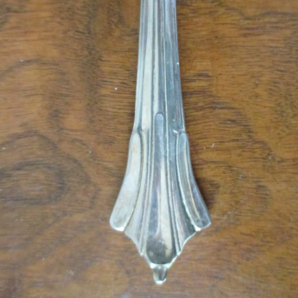 Sheffield Albany pierced table spoon or serving spoon vintage silverplate EPNS